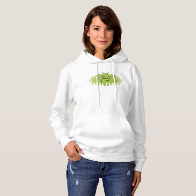 Le sweat - shirt à capuche des femmes mobiles de (Devant entier)