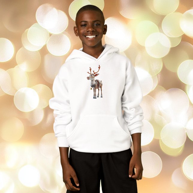 Le Sweat - shirt à capuche du garçon Reindeer (Créateur téléchargé)