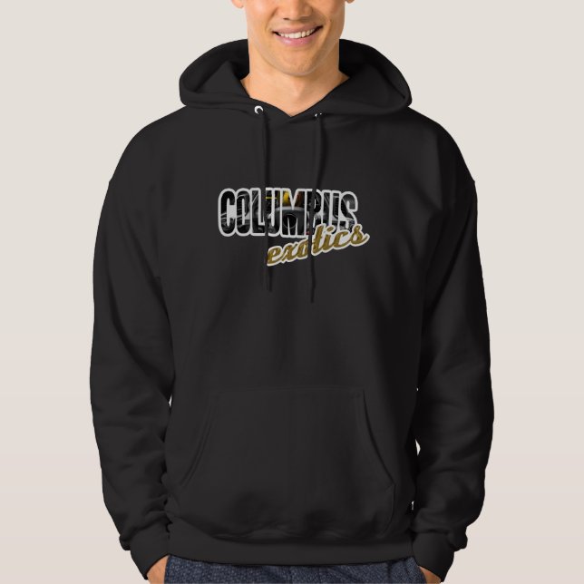 Le sweat - shirt à capuche noir des hommes (Devant)