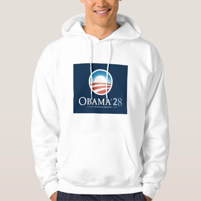 Le Sweat - shirt à capuche politique Obama 2028... (Devant)