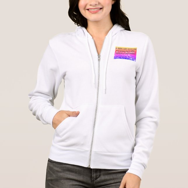 Le sweat - shirt à capuche Zippered de la femme (Devant)
