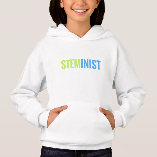 Le sweatshirt à capuchon des filles de STEMinist (Devant)