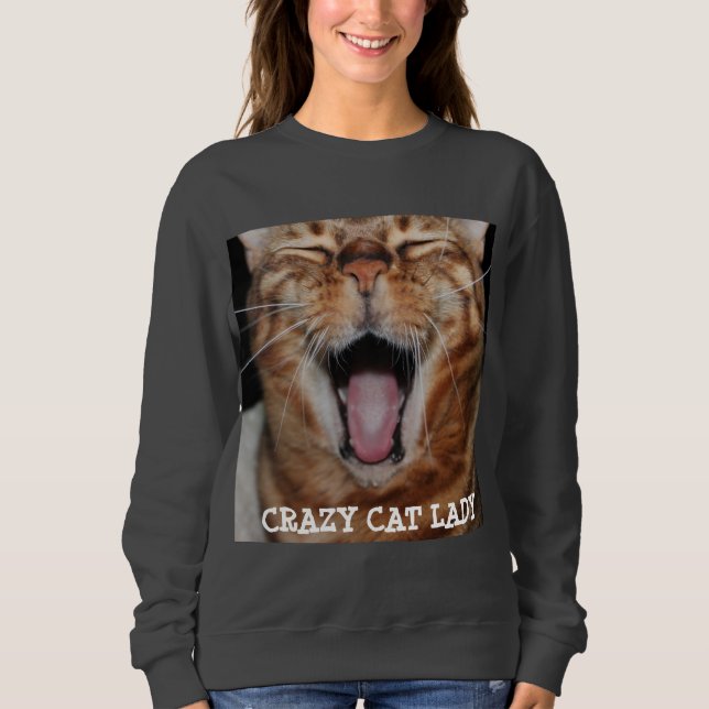 Le sweatshirt "DAME FOLLE des femmes de chat du (Devant)