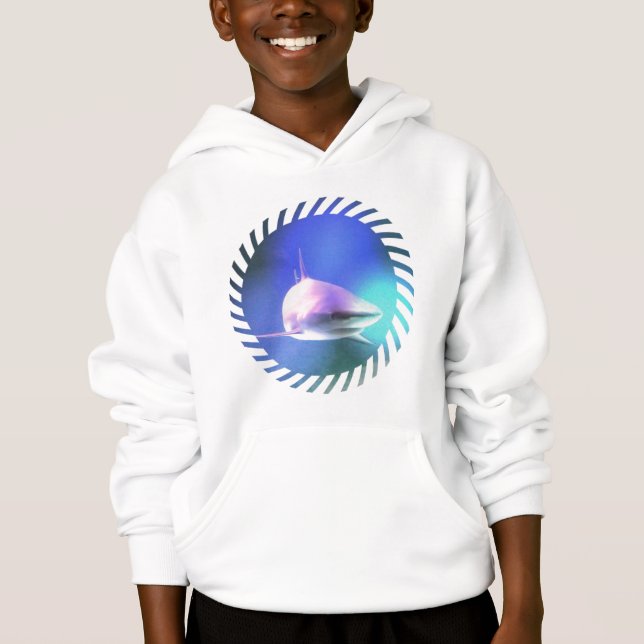 Le sweatshirt des enfants de requin de tueur (Devant)