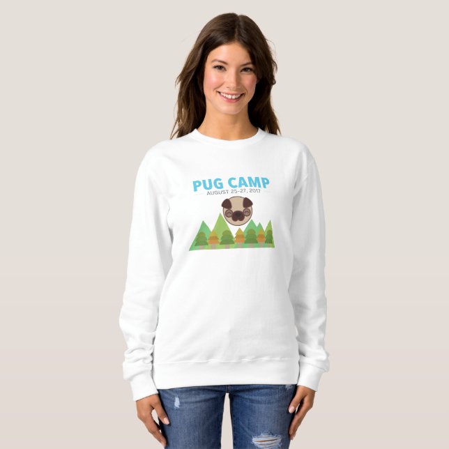 Le sweatshirt des femmes de camp de carlin (Devant entier)