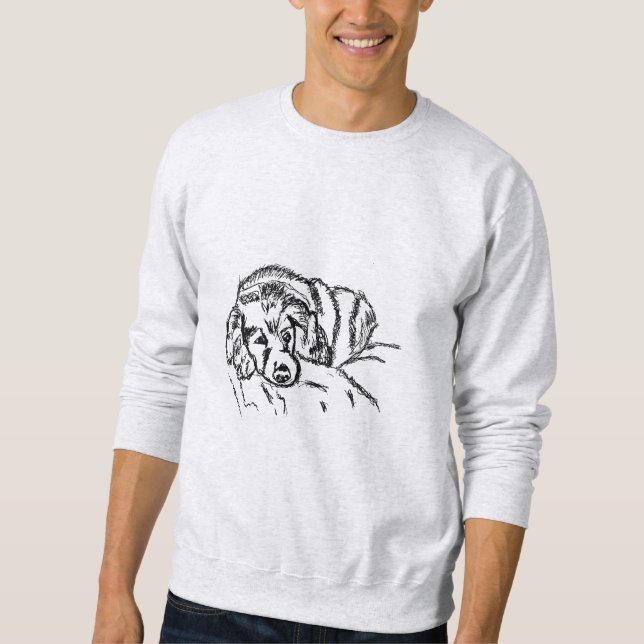 LE SWEATSHIRT DES HOMMES - CHIEN DE REPOS (Devant)