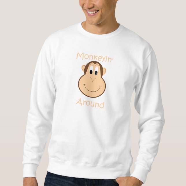 Le sweatshirt des hommes mignons de chimpanzé (Devant)