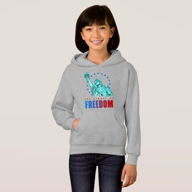 Le symbole de la liberté | Sweat - shirt à capuche (Devant entier)
