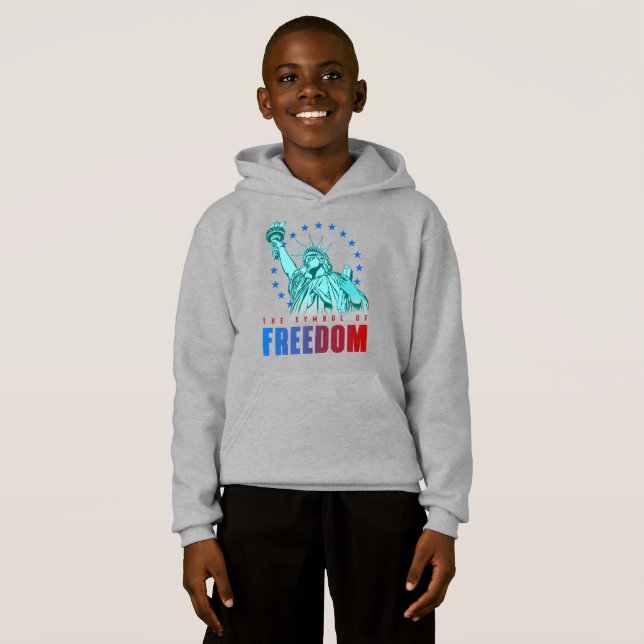 Le symbole de la liberté | Sweat - shirt à capuche (Devant entier)
