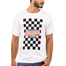 Le T-shirt À damiers's Diner de Macabee