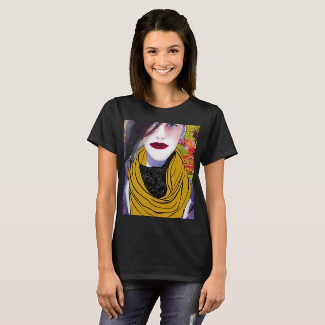 Le T-shirt à l'écharpe (Devant entier)