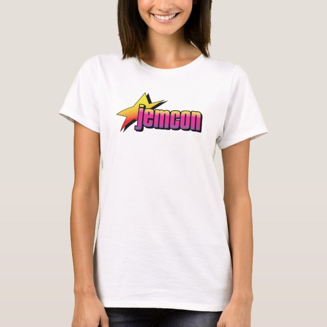 Le T-shirt adapté des femmes de logo de JemCon (Devant)
