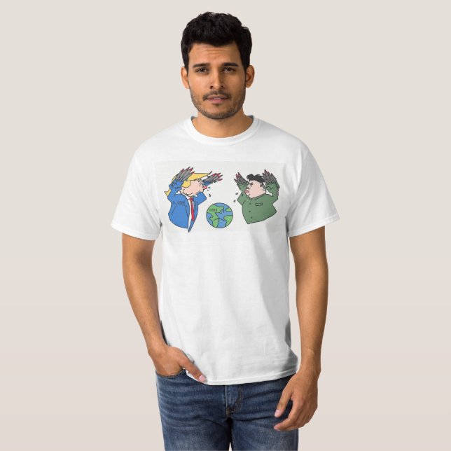 Le T-shirt blanc des hommes de fous de (Devant entier)