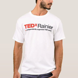 Le T-shirt blanc des hommes plus pluvieux de TEDx