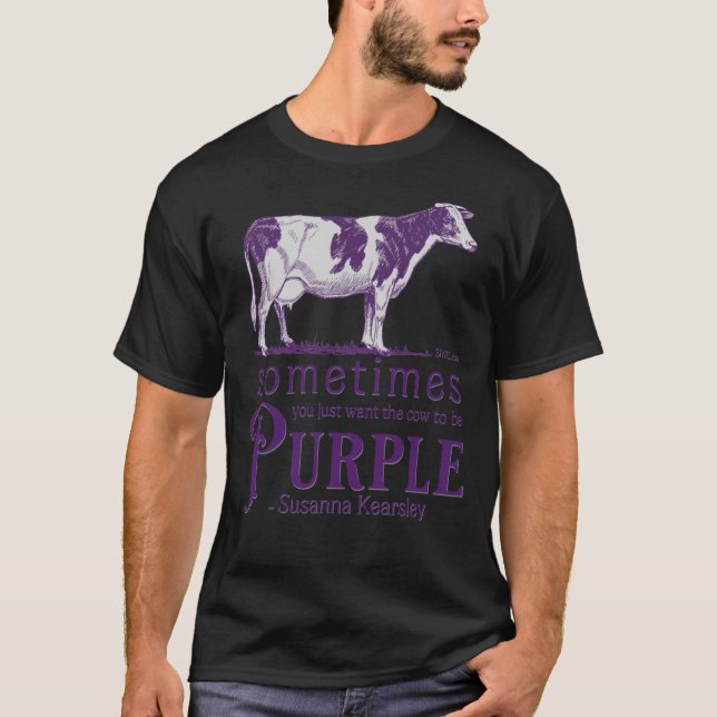 Le T-shirt classique de la vache violette (Devant)