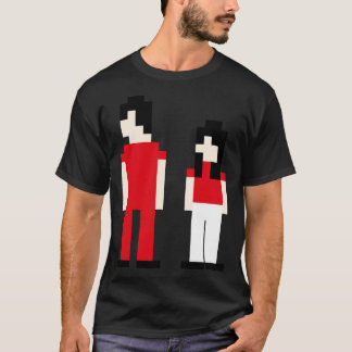 Le T-shirt classique Pixel à rayures blanches