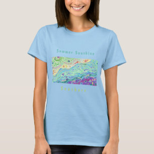 Le T-shirt crème mou des femmes : Art/texte de