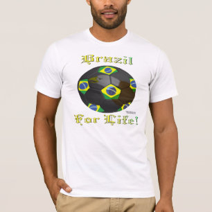Le T-shirt de 4 hommes de la vie du Brésil fan de