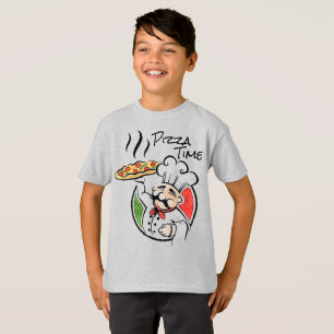 Le T-shirt de base de Pizza Time Boy