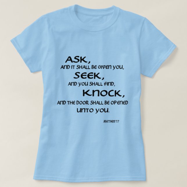 Le T-shirt de base des femmes de 7:7 de Matthew de (Design devant)