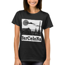 Le T-shirt de base des femmes de Barcelone
