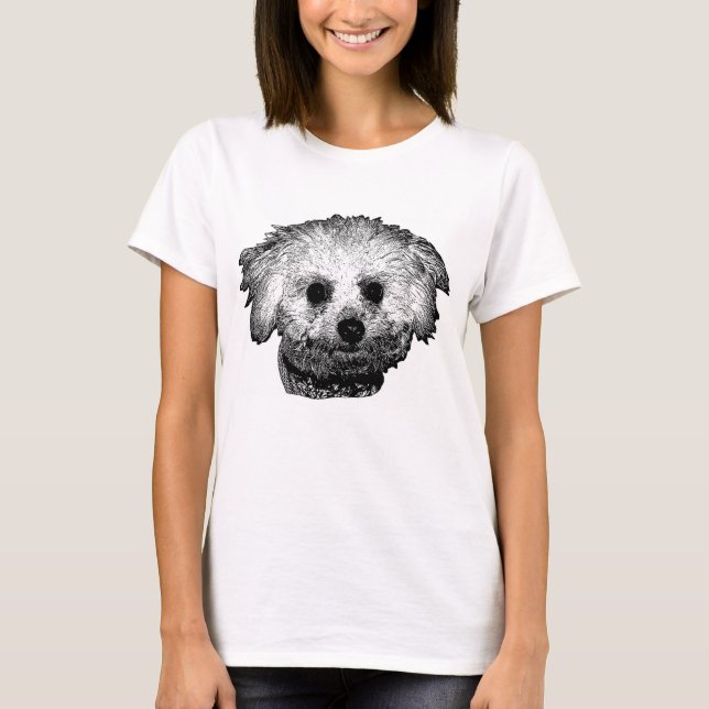 Le T-shirt de base des femmes de Bichon Frise (Devant)