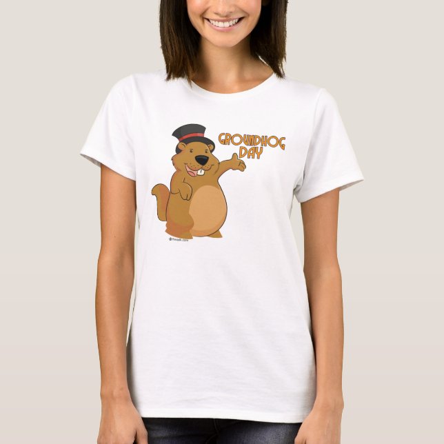 Le T-shirt de base des femmes de jour de Groundhog (Devant)