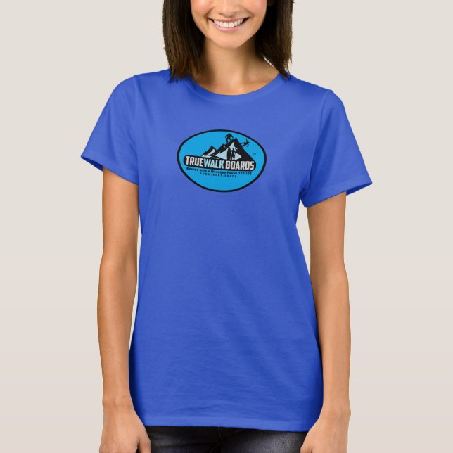 Le T-shirt de base des femmes de LOGO de TRUEWALK (Devant)