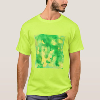 Le T-shirt de base des hommes d'aquarelle de vert
