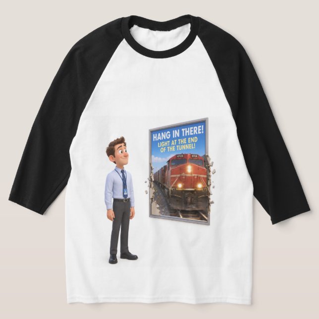 Le T-Shirt de Baseball Train Affiche de Motivation (Poser)
