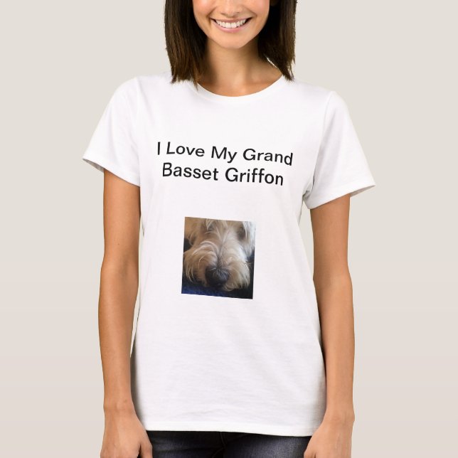 Le T-shirt de basset des femmes grandes de griffon (Devant)