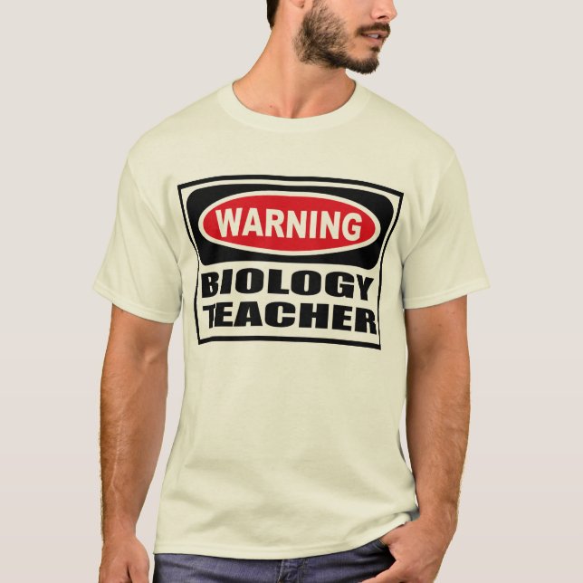 Le T-shirt de BIOLOGIE des hommes d'avertissement (Devant)