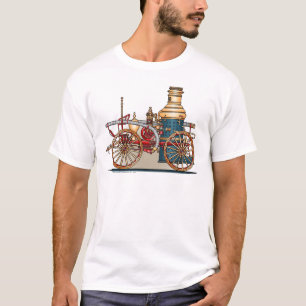 Le T-shirt de camion de pompiers de vapeur des