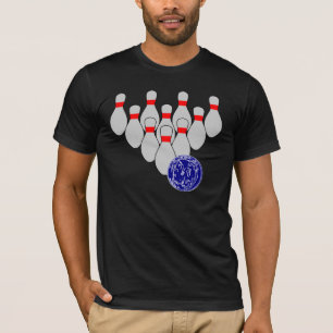 Le T-shirt de Dix de Pin hommes de bowling