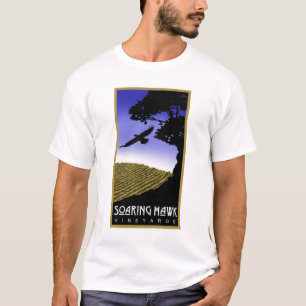 Le T-shirt de faucon des hommes montants de