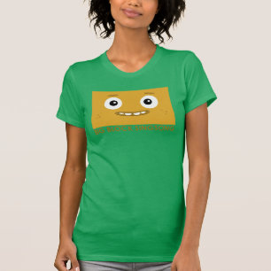 Le T-shirt de femmes jaunes de bande d'amusement