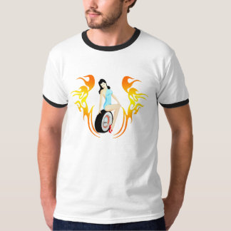 Le T-shirt de fille de roue