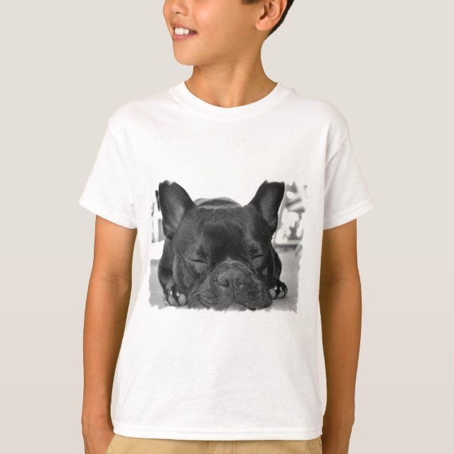 Le T-shirt de la fille de bouledogue français (Devant)