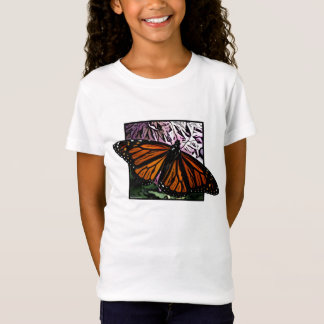 Le T-shirt de la fille de papillon de monarque