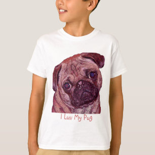 Le T-shirt de la fille de portrait peinte par