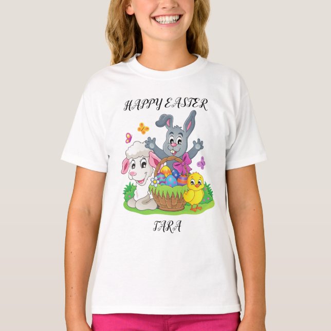 Le T-shirt de la fille de puzzle, agneau et puzzle (Devant)