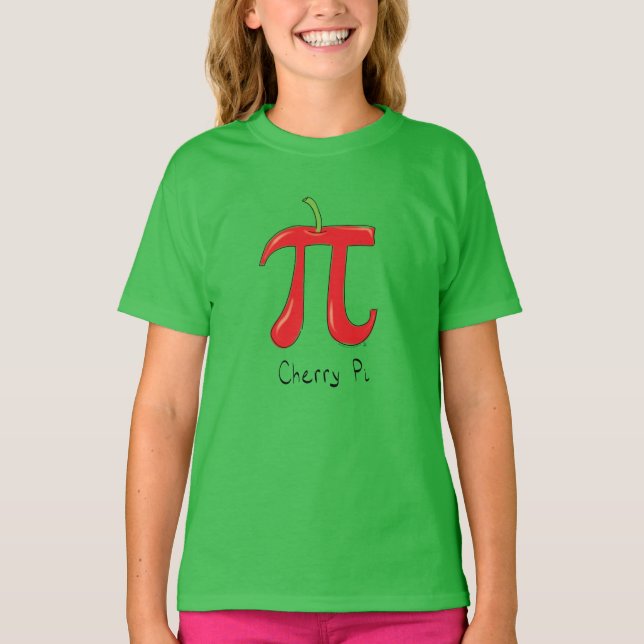 Le T-shirt de la fille des maths pi de la cerise (Devant)