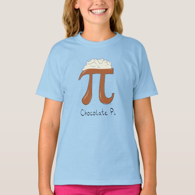 Le T-shirt de la fille des maths pi du chocolat pi (Devant)
