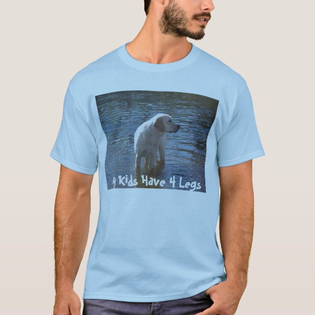 Le T-shirt de labrador retriever mes enfants ont 4 (Devant)