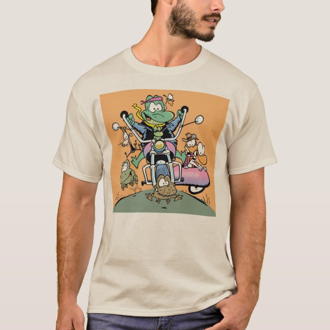 Le T-shirt de l'amant de motocyclette de marais (Devant)