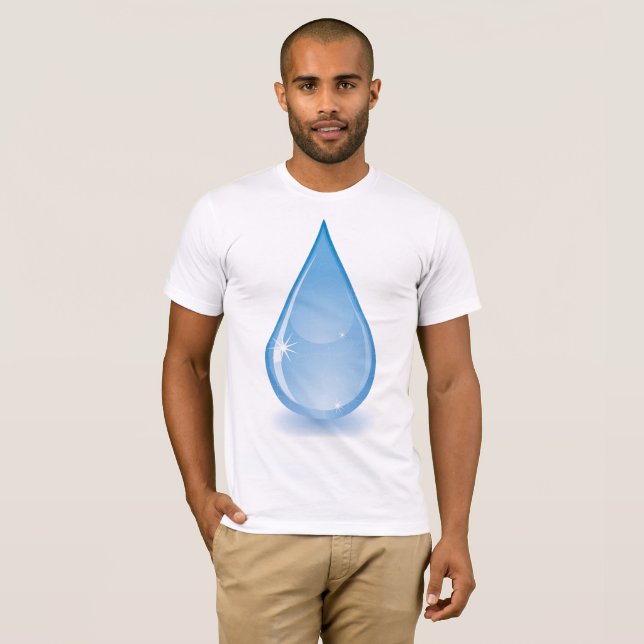 Le T-shirt de l'eau des hommes de scintillement de (Devant entier)