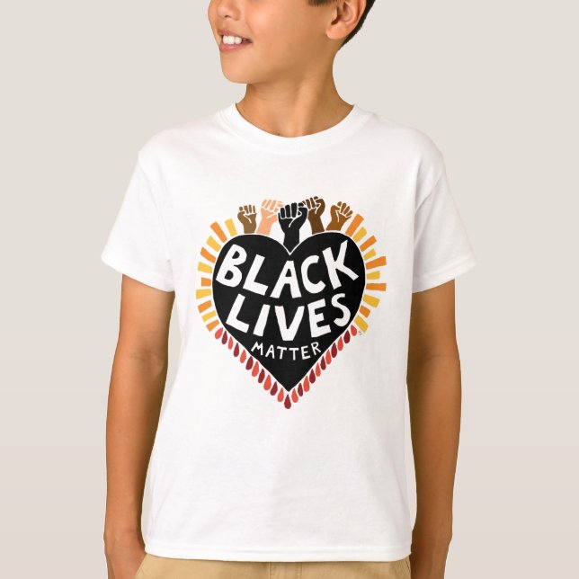 Le T-shirt de l'enfant Black Lives Matter (lumière (Devant)
