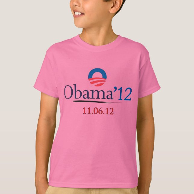 Le T-shirt de l'enfant classique d'Obama 2012 (Devant)