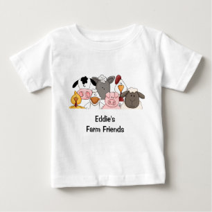 Le T-shirt de l'enfant d'amis de ferme