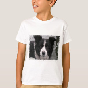 Le T-shirt de l'enfant de border collie
